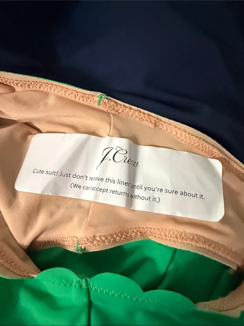 NWT J Crew Scalloped Edge Bikini Bottoms in Bright Green